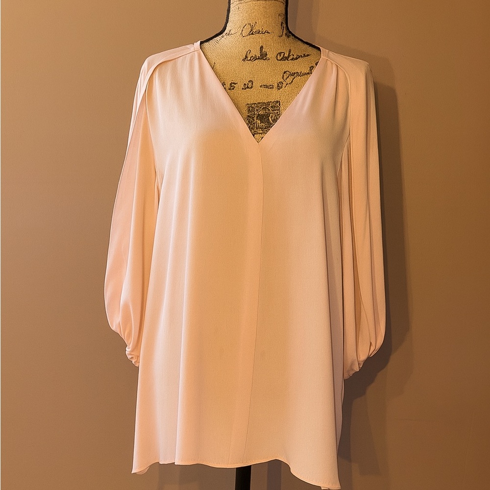 Kobi Halperin Soft Pink V-Neck Blouse